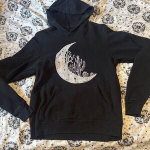 Black Moon and Cactus Graphic Hoodie